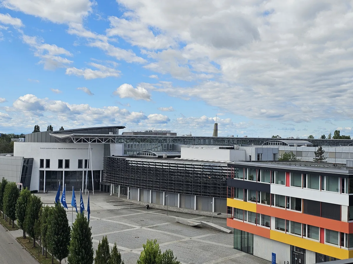 I looked across the TUM campus in Garching during the summer school